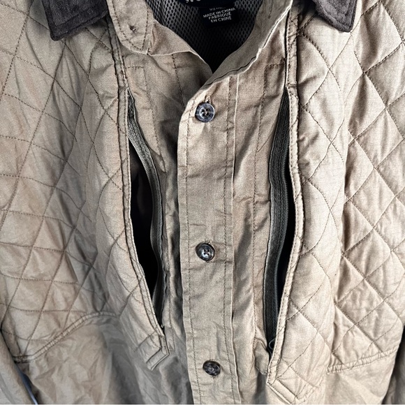 Woolrich Sportsmen Shooting Shirt Mens XL Insulated Pads Hunting Khaki Brush Top - Picture 4 of 16